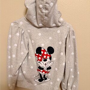 Disney Light Gray Zip-Up Hoodie